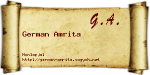 German Amrita névjegykártya